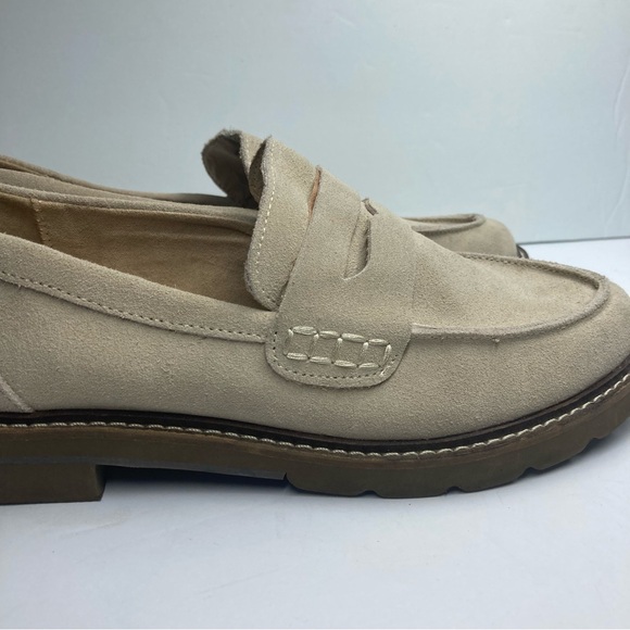 Anne Klein Women's Emmylou Loafer Flat 7.5 M Beige Suede Upper Leather - Picture 6 of 16